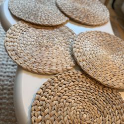Rustic Placemats And Napkin Holder - Sits 5