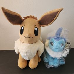 Official Pokemon Jumbo Eevee 24" Plush New Vaporeon Comfy Friends Plush Toy