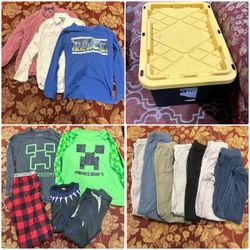 Costco Bin of Boys Size 10 Clothing Bundle - 22+ Pieces