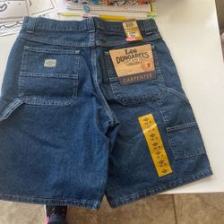 Lee Dungarees Carpenter Denim Shorts 32R NWT 