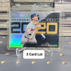 ⚾️ (3) Topps Chrome Pete Alonso Cards