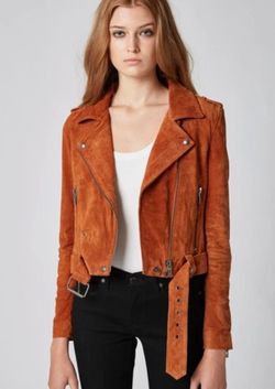BLANK NYC  Suede Leather Moto Biker Jacket size S