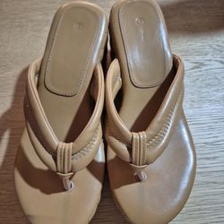 Size 8 Mint Platform Camel Wedges
