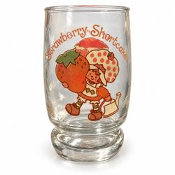 Strawberry Shortcake Drinking Glass Double Sided Character & Cake Design