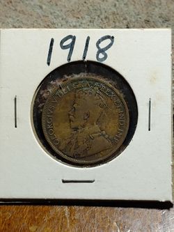 1918 Canadian Large Cent Coin George V