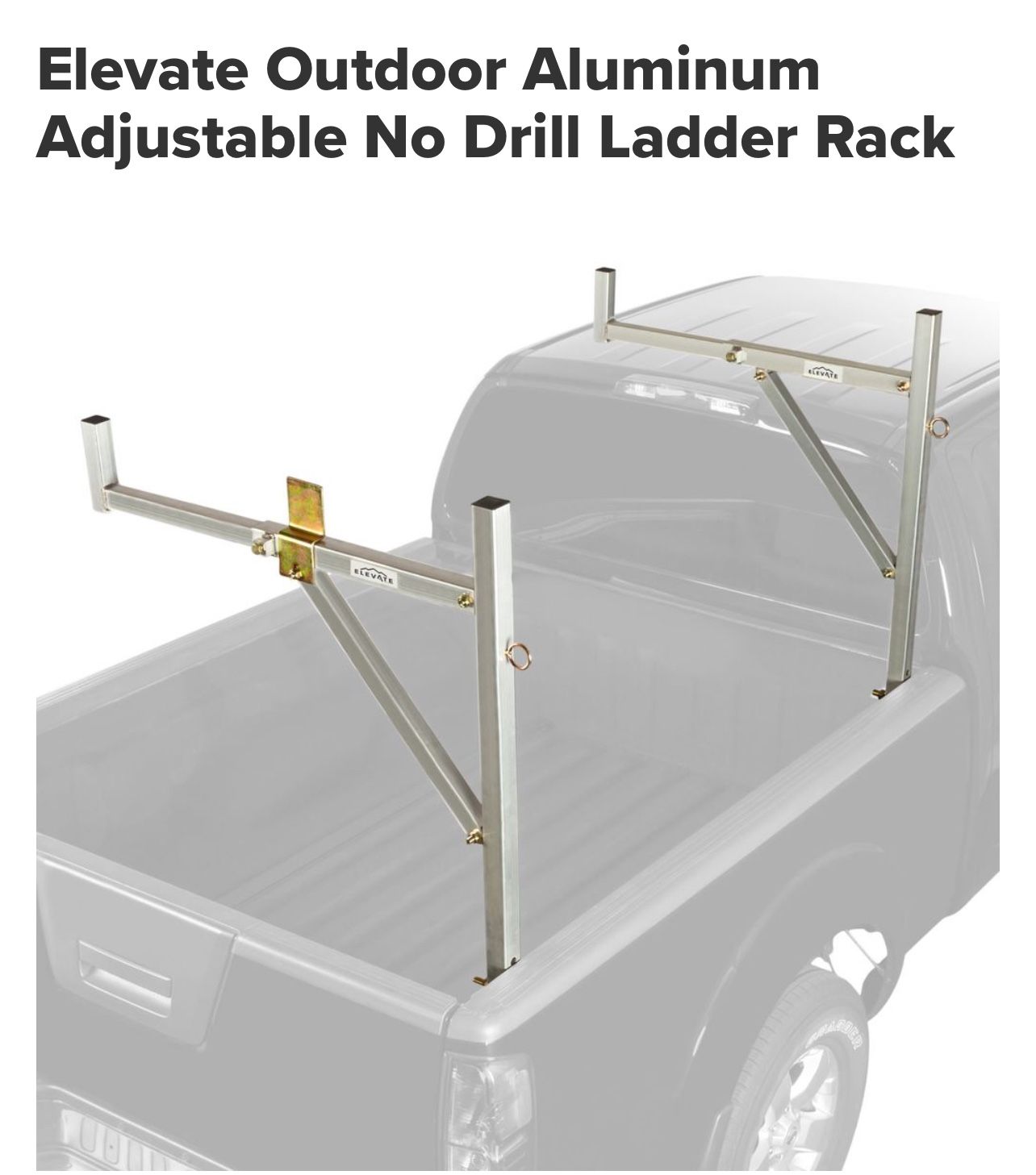 Adjustable No Drill Ladder Rack