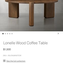 BRAND NEW ARHAUS COFFEE TABLE 36”