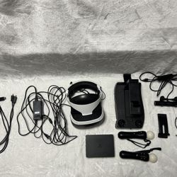 PSVR PlayStation VR 1 Virtual Reality Headset White Black set with stand