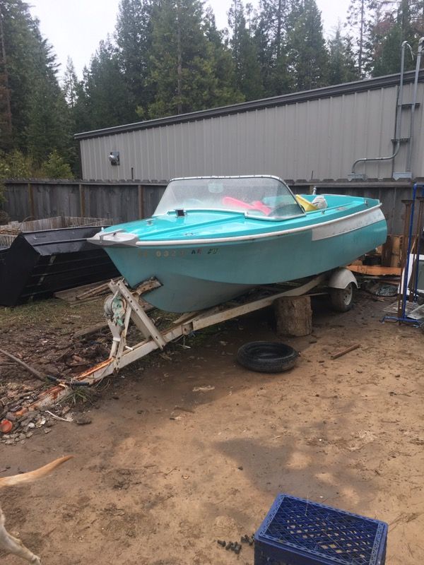 1959 dorsett boat with 1959 teene trailer