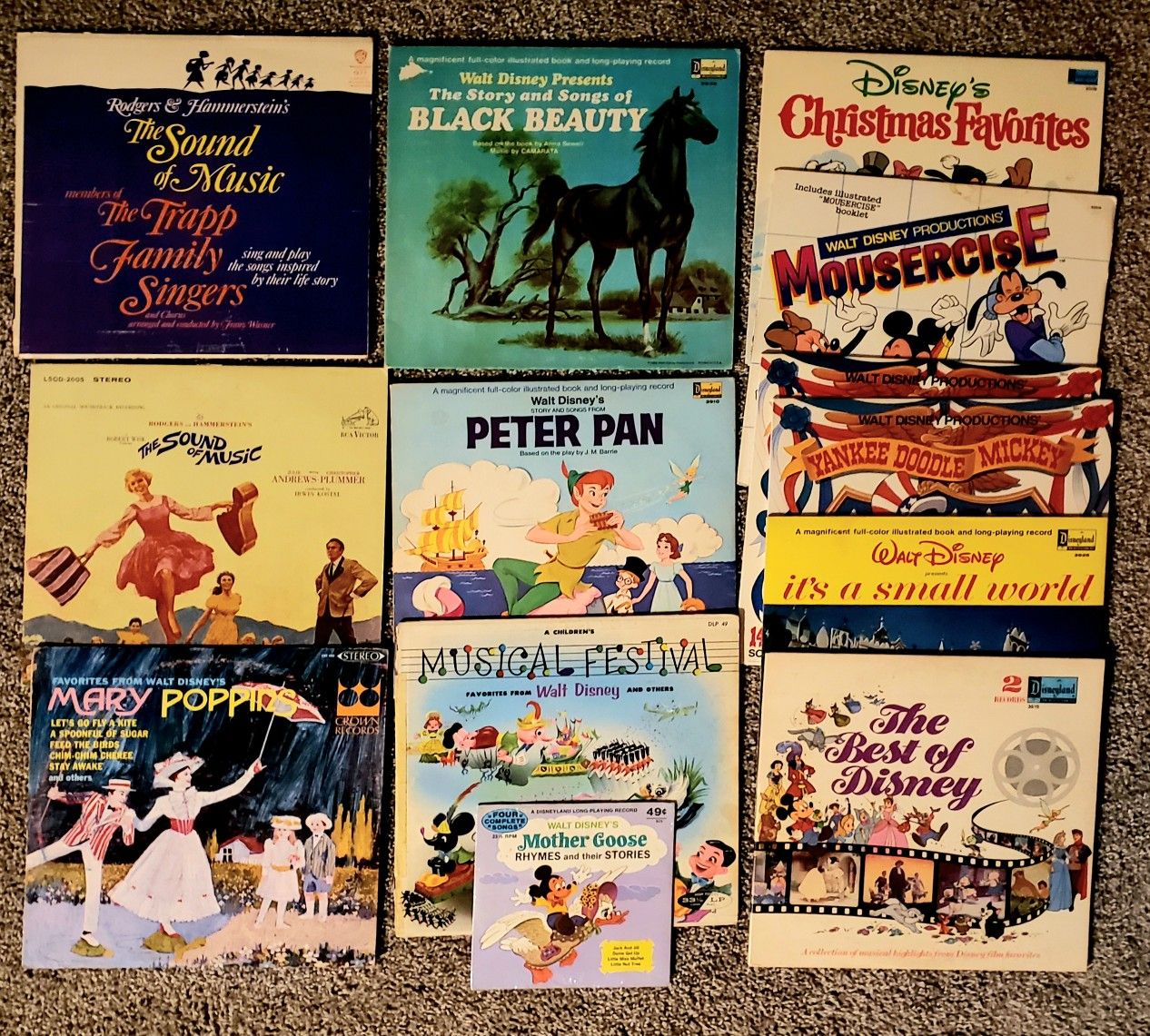 Vintage Disney Albums Records
