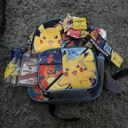 Brand new five piece Pokémon book bag
