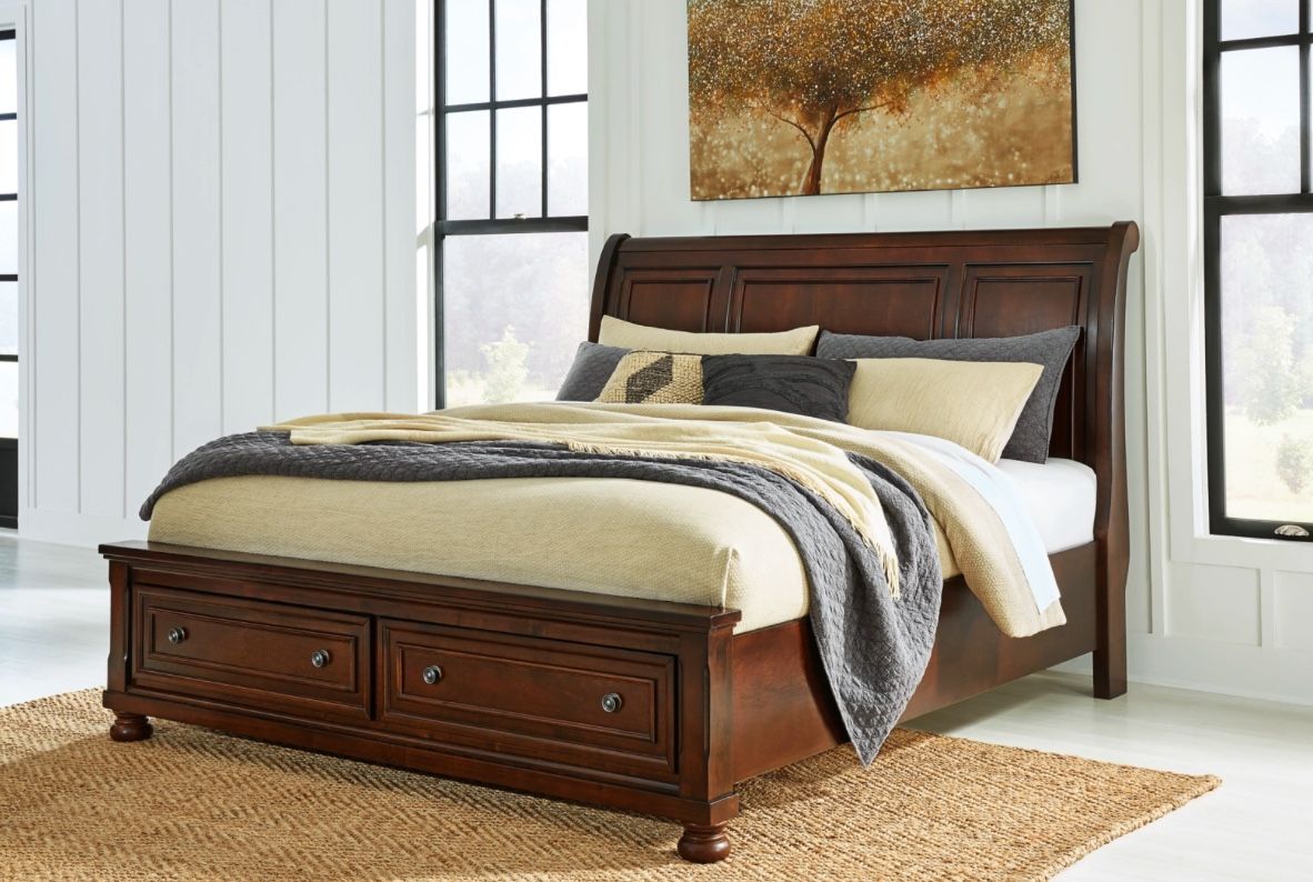 Ashley Furniture Sleigh Bed With Two Storage Drawers