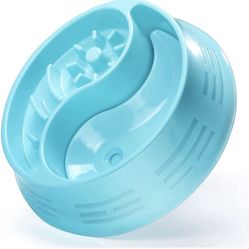 Dog Water Bowl and Dog Food Bowl, Slow Feeder Dog Bowls, 2-in-1 Dog Bowl, Durable Preventing Choking Healthy Design Dog Bowls, Dog Bowl Holds 35 Ounce