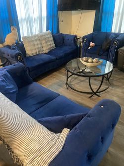 ROYAL BLUE LIVINGROOM SET