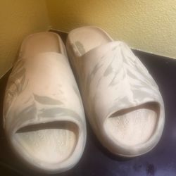 Quiksilver Mathodic Recovery Slides — Beige Marble, Men's 11