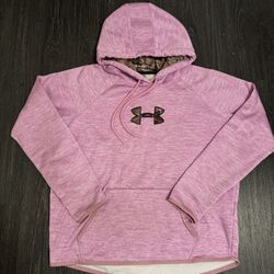 Girls UA Athletic Pink Camp Active  Polyester Classic Hoodie Size Medium