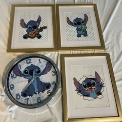 Stitch Clock And Frames