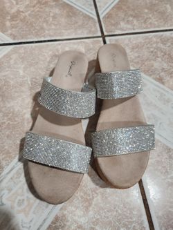 Womens sparkling wedges