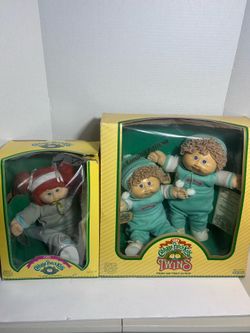 New vintage 1980s cabbage patch twins & kids