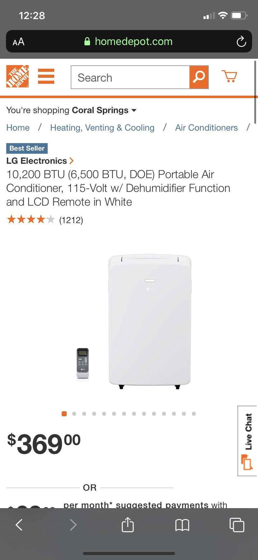 LG portable Air Conditioner