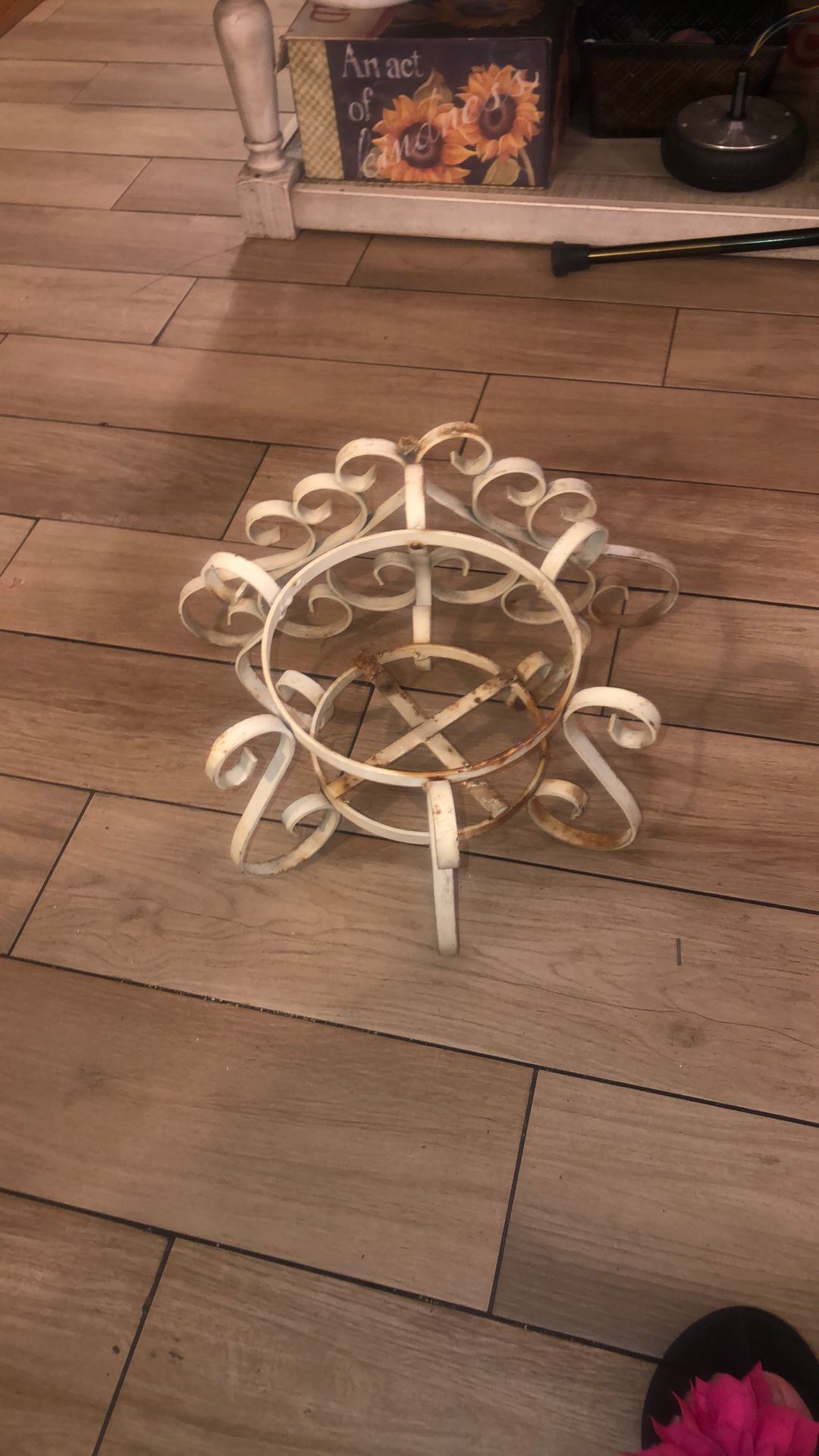 Vintage Rod Iron Plant Holder