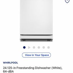 Dishwasher 24” Freestanding Whirlpool 