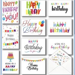 Happy Birthday Cards 10 Designs Qty: 100 