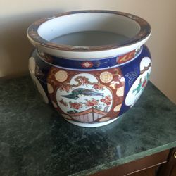 Vintage Gold Imari Japanese Planter