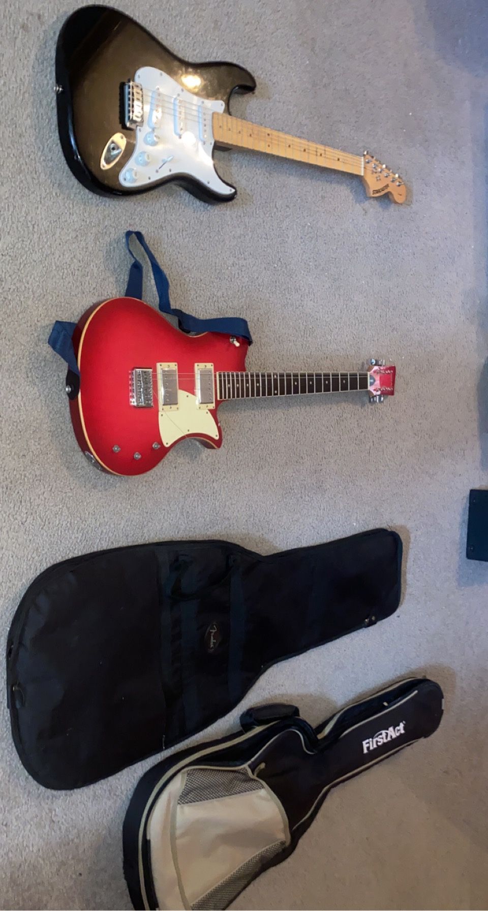 Guitars with amps