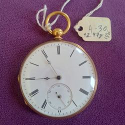18 K Gold Gevena Swiss Pocket Watch 