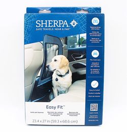 NIB Sherpa Easy Fit Auto Pet Barrier Car Dog Mesh Divider 23.4 x 27 in Gray