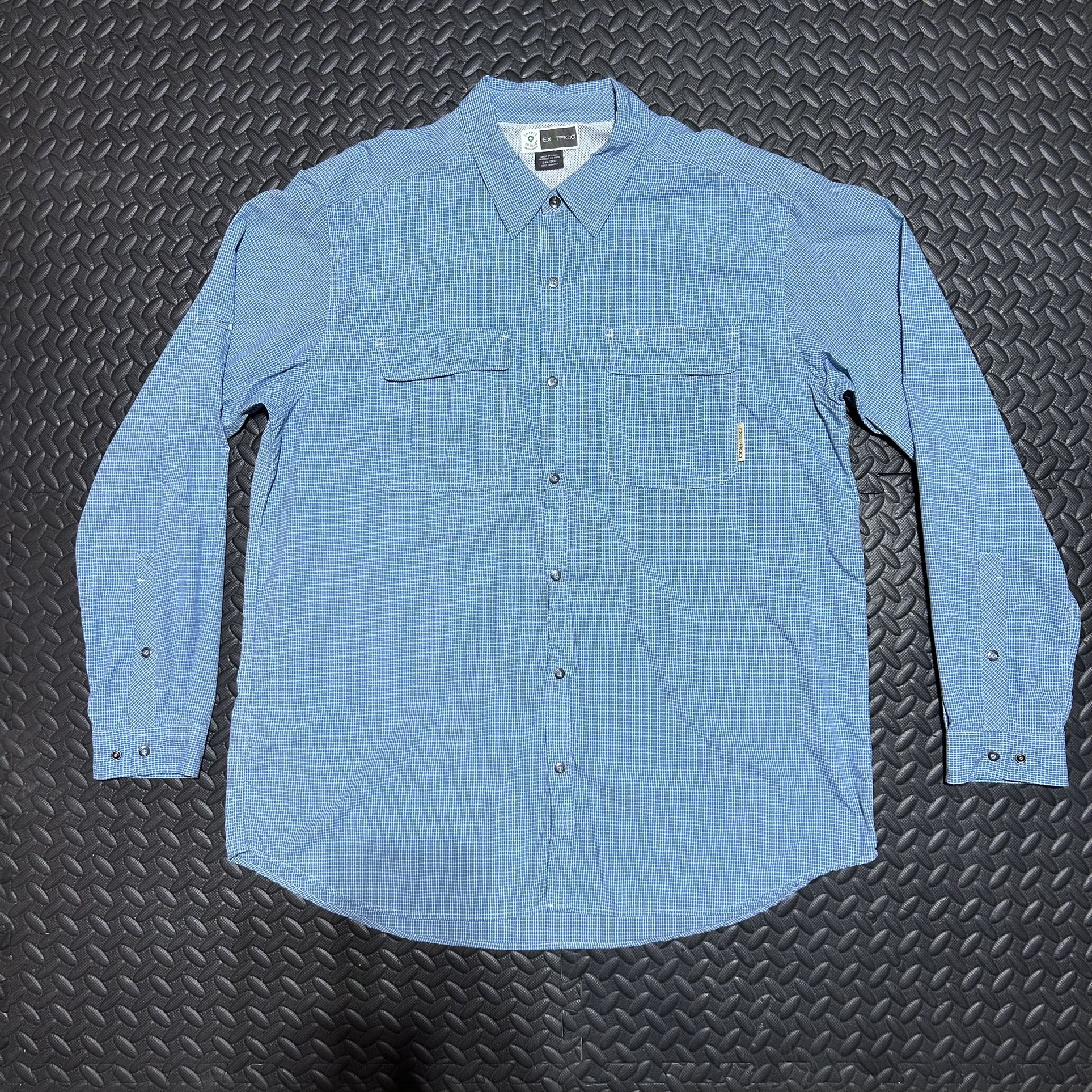 ExOfficio Shirt Mens Size 2XL XXL Insect Shield Trail Vented Cape Gorpcore Plaid