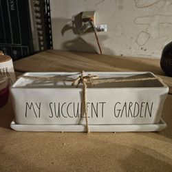 Rae Dunn My Succulent Garden Planter 