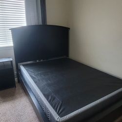 Pottery Barn Full Size Bed Frame + Box Spring | Solid Wood | Great Condition