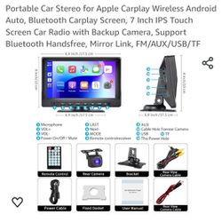 Portable Car Stereo Apple/Android CarPlay