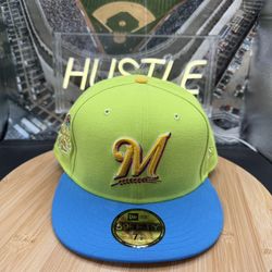 New Era 59Fifty Exclusive Simpson Pack Milwaukee Brewers Fitted 2002 ASG Patch
