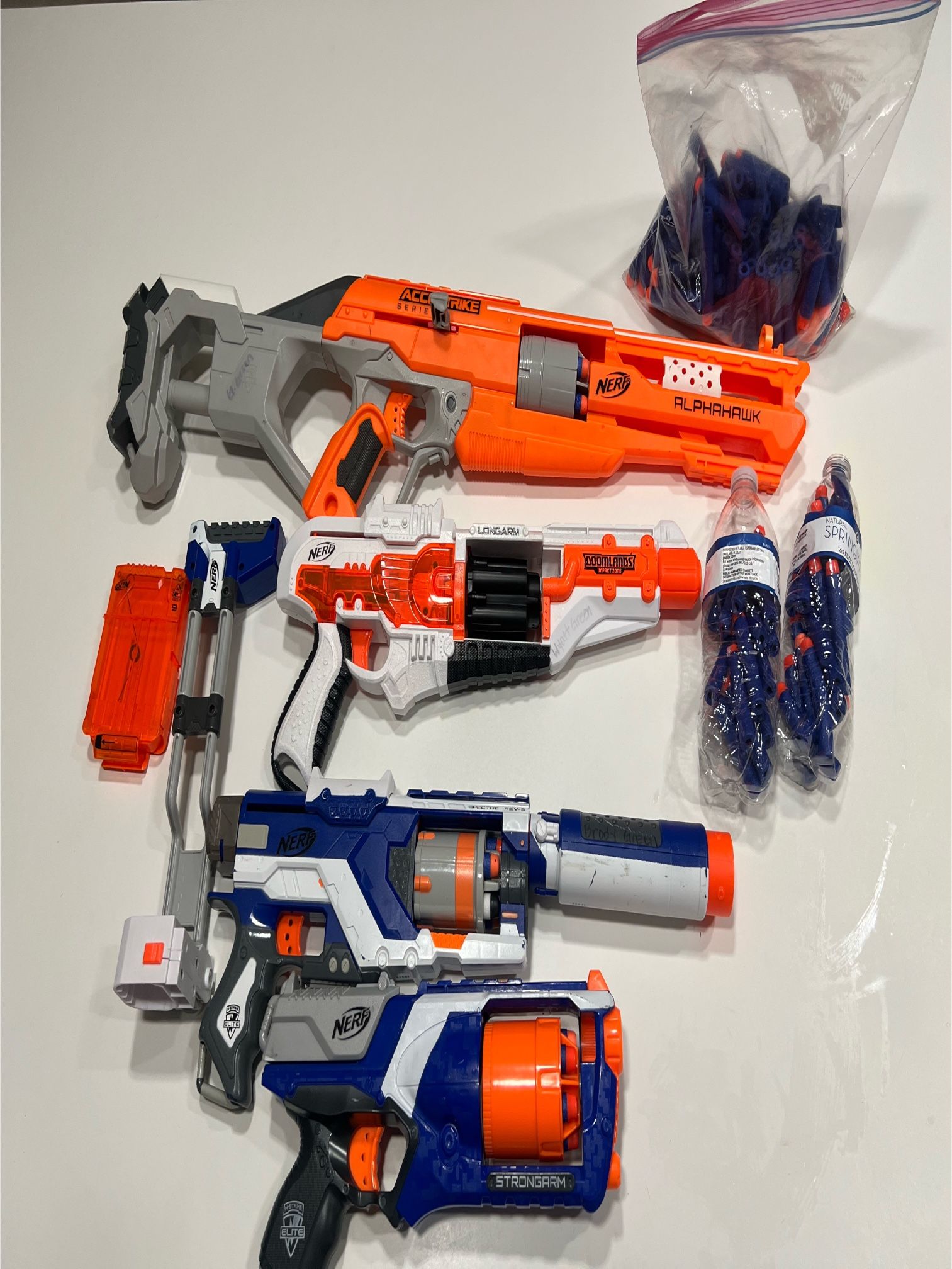Nerf Gun Lot – 4 Blasters + Darts & Accessories Bundle