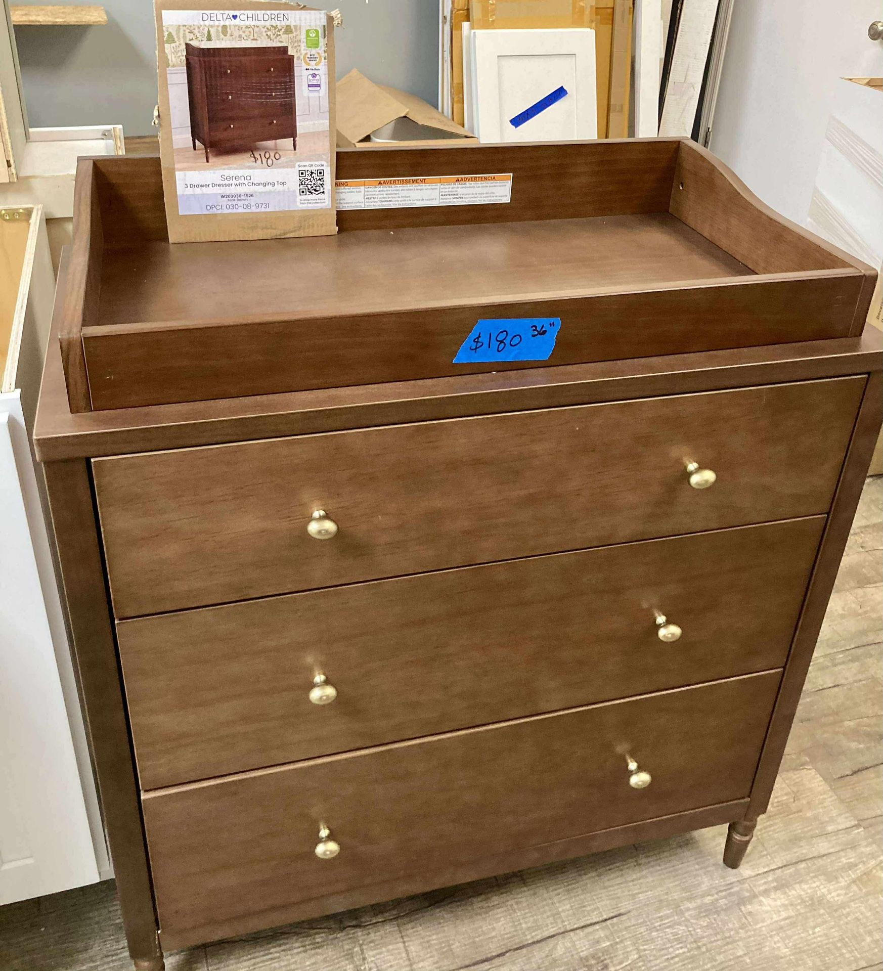 3 Drawer Dresser With Changing Table Top