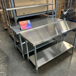 Brand New Heavy Duty Stainless Steel Work Tables Prep Tables 