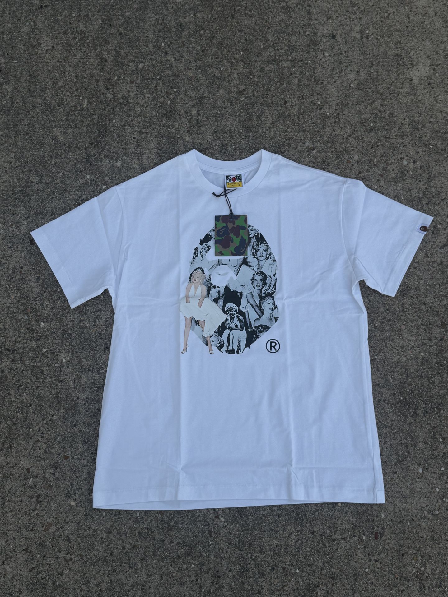 BAPE A BATHING APE × Marilyn Monroe Big Ape Head Tee Size Large