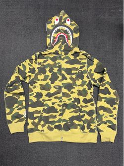 100% Authentic A Bathing Ape Camo 1st Green Hoodie BAPE
