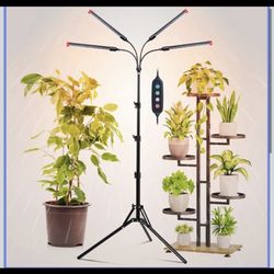 Brand New 4Head Grow Lights for Indoor Plants, Seed Starting, Vegetables, Bonsai with Tripod Stand and Auto On/Off Timer 4/8/12H, 36W Power Full Spect
