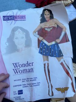 Secret Wishes Wonder Woman Costume XS Padded Polyester Complete Outfit Halloween