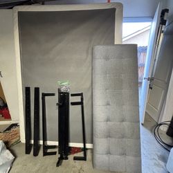 FREE! Queen Bed Box Spring, Frame And Headboard( No Mattress)FREE!