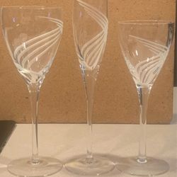 Wine, Water, Champagne Crystal - Windswept By Lenox 