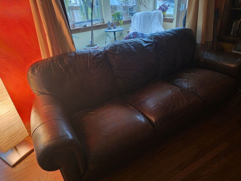 Macy's Leather Couch