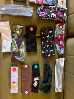 Headbands with buttons