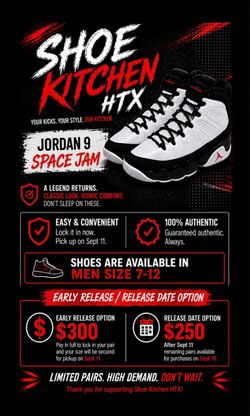 Jordan 9 Space Jam