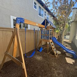 Outdoor wooden playset