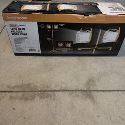 luminar WORK® 1000 WATT \ 120 VOLT DETACHABLE TWIN HEAD HALOGEN WORK LIGHT